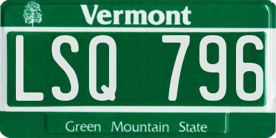 VT license plate LSQ796