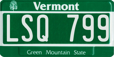 VT license plate LSQ799