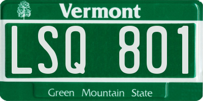 VT license plate LSQ801
