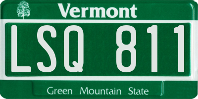 VT license plate LSQ811