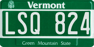 VT license plate LSQ824