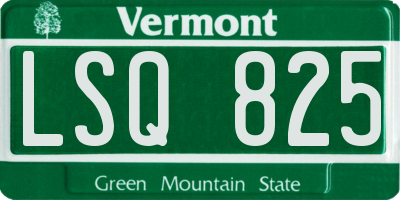 VT license plate LSQ825