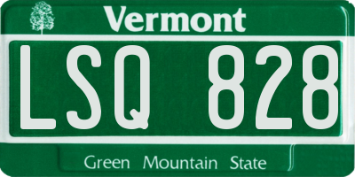 VT license plate LSQ828