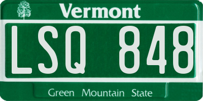 VT license plate LSQ848
