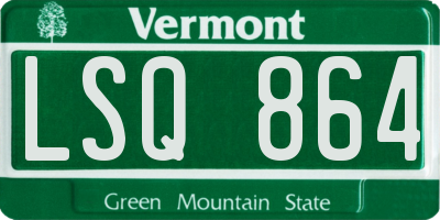VT license plate LSQ864