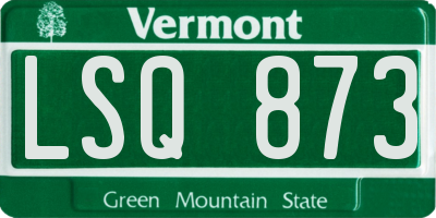 VT license plate LSQ873