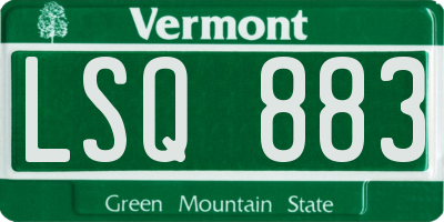 VT license plate LSQ883