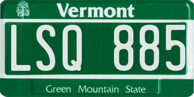 VT license plate LSQ885