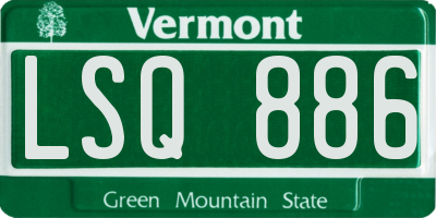 VT license plate LSQ886