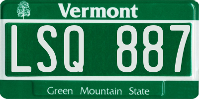 VT license plate LSQ887
