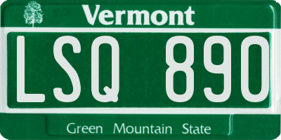 VT license plate LSQ890