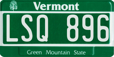VT license plate LSQ896