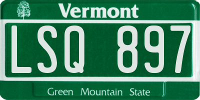 VT license plate LSQ897
