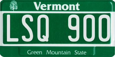 VT license plate LSQ900