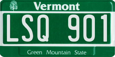 VT license plate LSQ901
