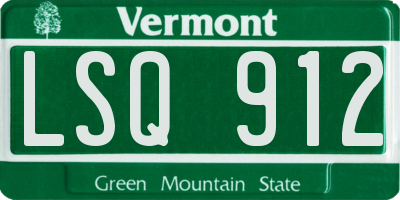 VT license plate LSQ912