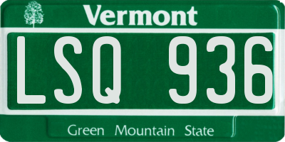 VT license plate LSQ936