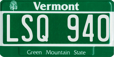 VT license plate LSQ940