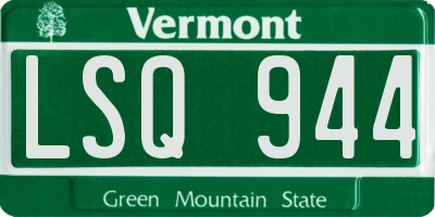VT license plate LSQ944
