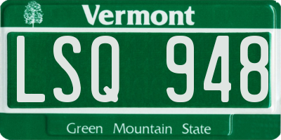 VT license plate LSQ948