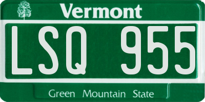 VT license plate LSQ955