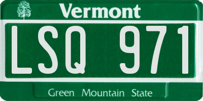 VT license plate LSQ971