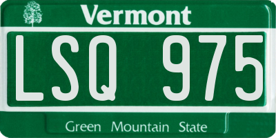 VT license plate LSQ975