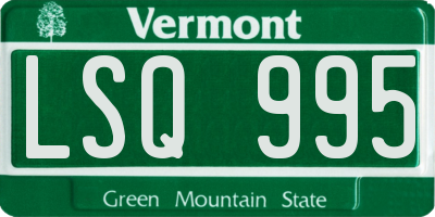 VT license plate LSQ995