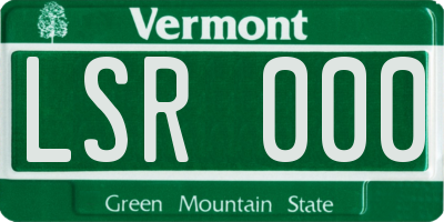 VT license plate LSR000