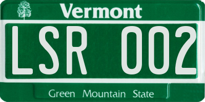 VT license plate LSR002
