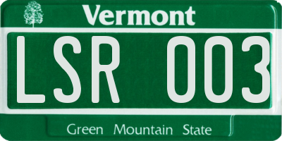 VT license plate LSR003