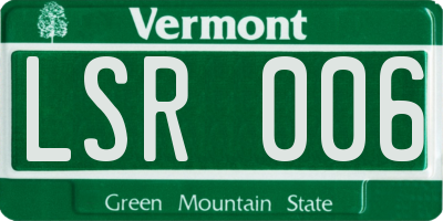 VT license plate LSR006