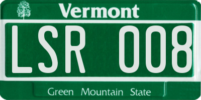 VT license plate LSR008