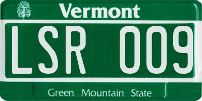 VT license plate LSR009