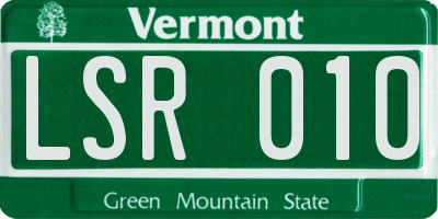 VT license plate LSR010