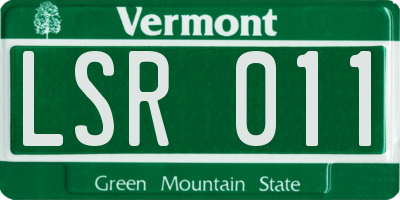VT license plate LSR011