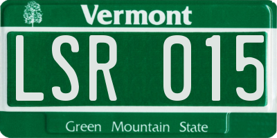 VT license plate LSR015