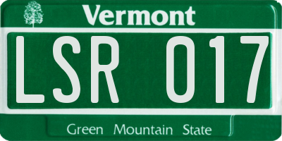 VT license plate LSR017