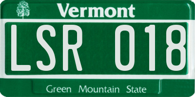 VT license plate LSR018