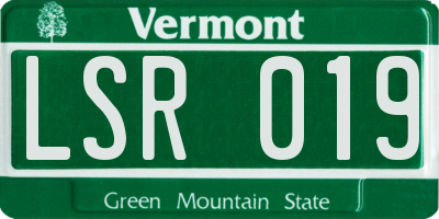 VT license plate LSR019