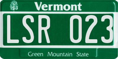 VT license plate LSR023
