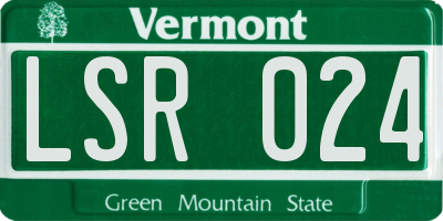 VT license plate LSR024