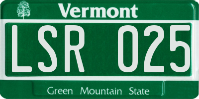 VT license plate LSR025