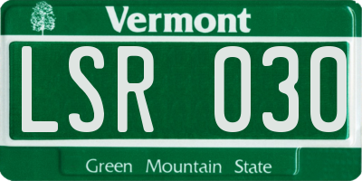 VT license plate LSR030