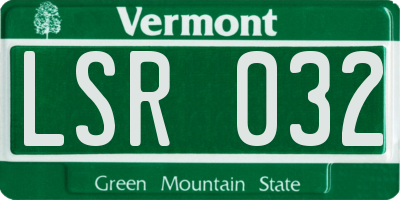 VT license plate LSR032