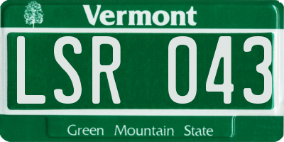 VT license plate LSR043
