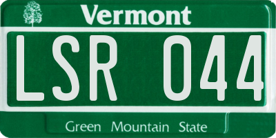 VT license plate LSR044