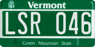 VT license plate LSR046