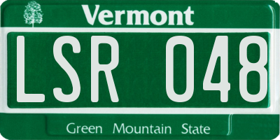 VT license plate LSR048
