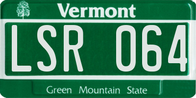 VT license plate LSR064